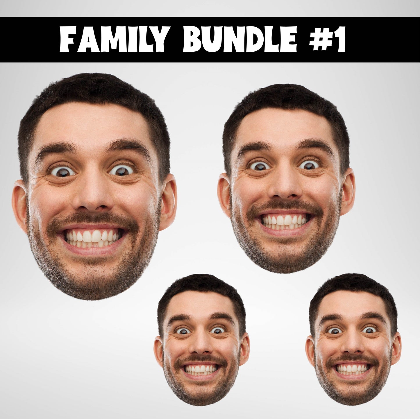 Big Head Cut Out Family Bundle Set 1