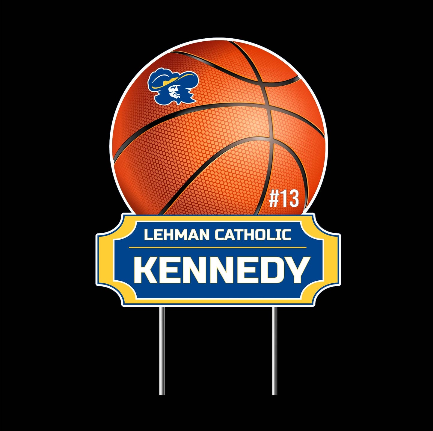 LEHMAN Basketball Yard Sign