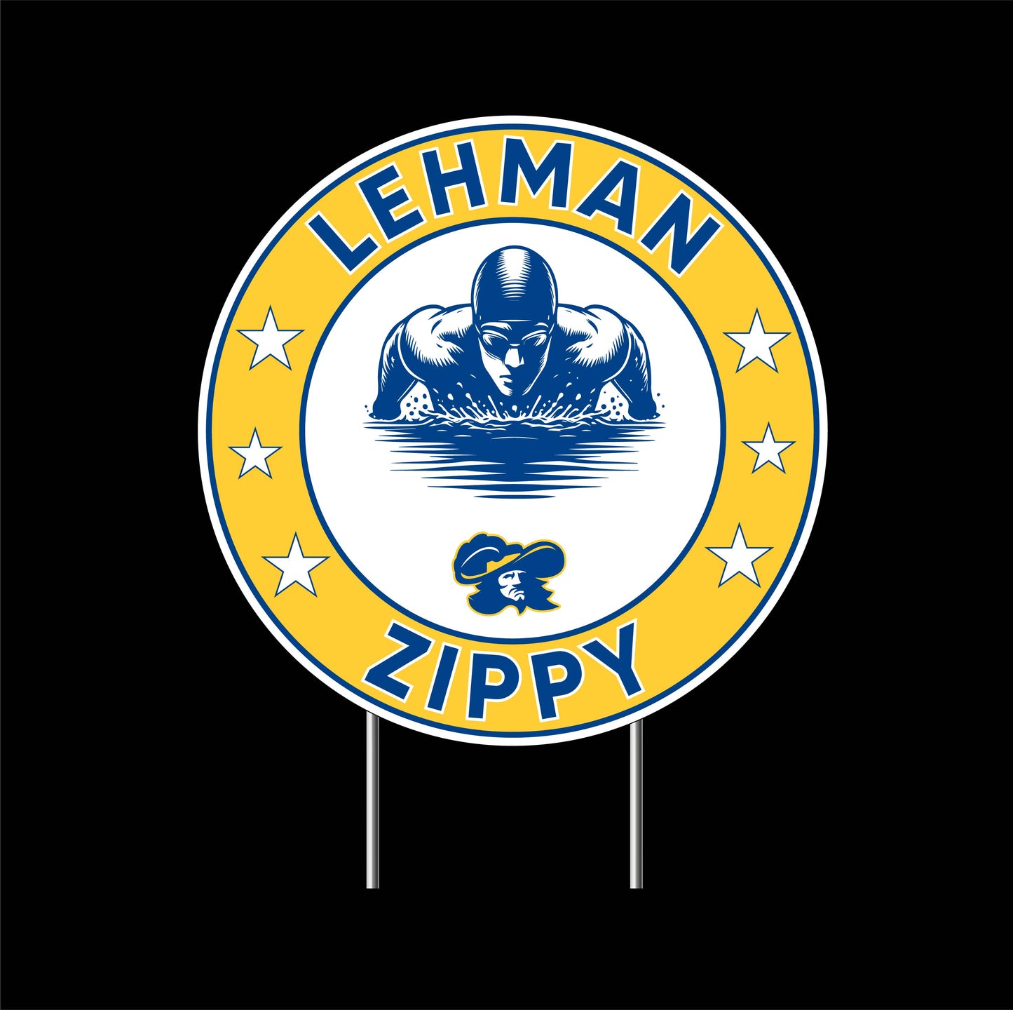 LEHMAN Swimming Yard Sign