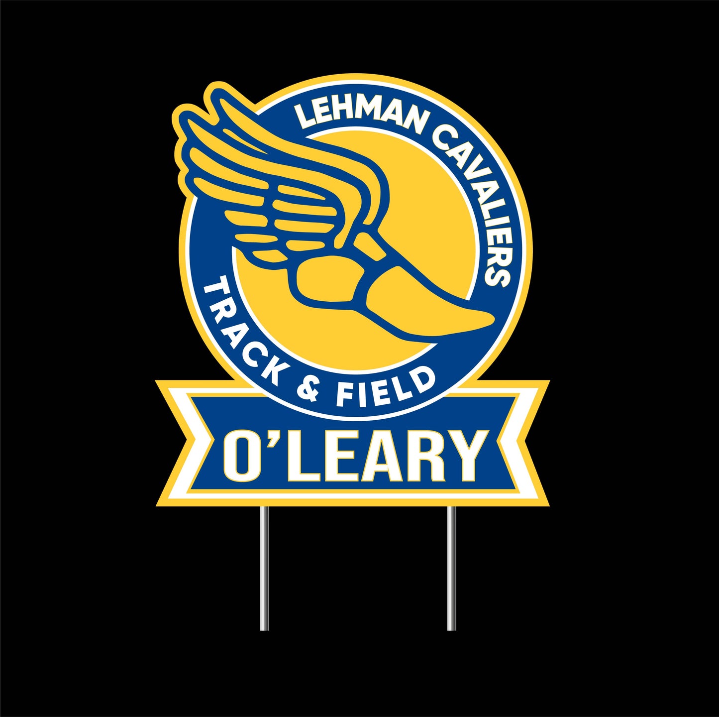 LEHMAN Track & Field Yard Sign