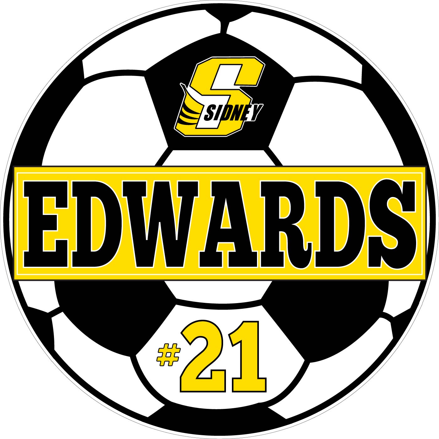 Sidney Yellow Jackets Girls Soccer Yard Sign