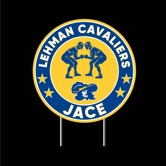 LEHMAN Wrestling Yard Sign